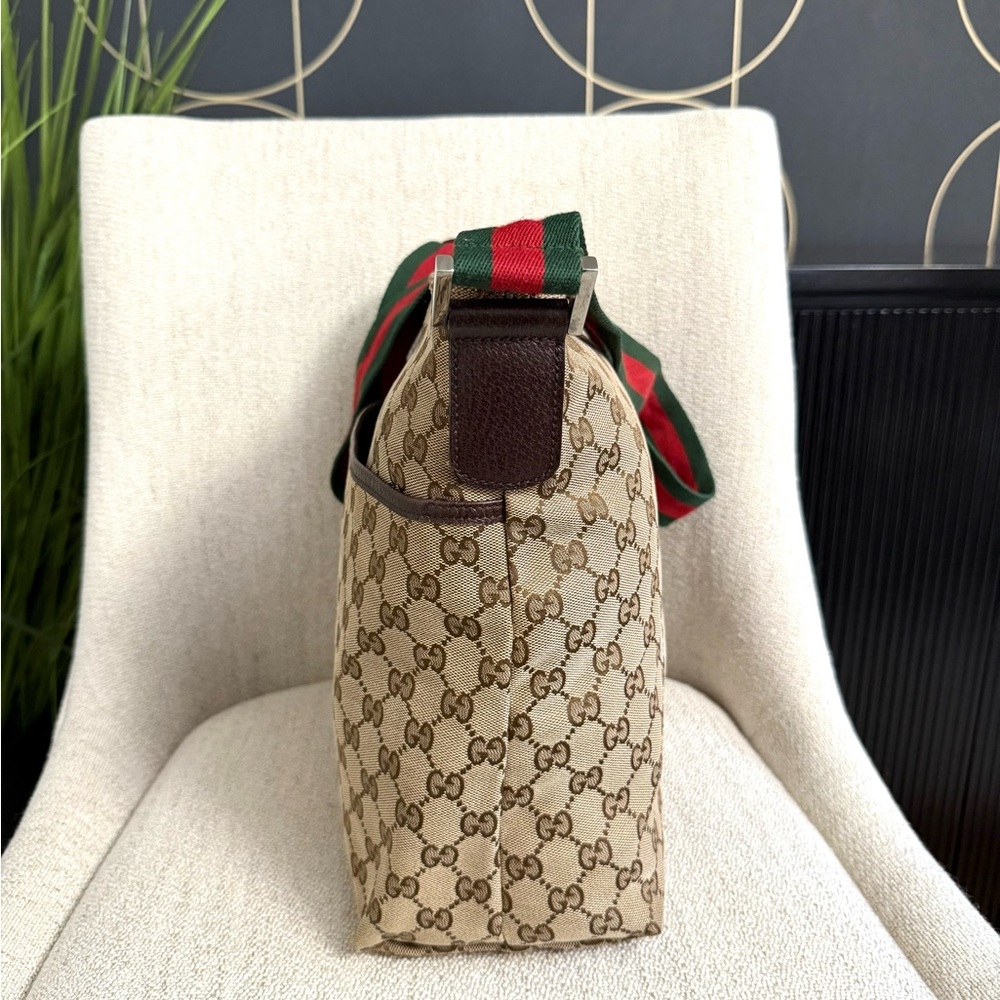 Authentic Gucci unisex messenger bag brown monogram canvas - Picture 10 of 16